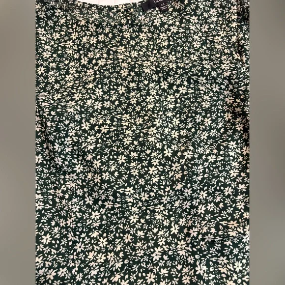 Lulus Blooming Darlin' Green Floral Print Ruffled Mini Dress NWOT - Picture 6 of 9